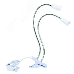 Светильник настольный для 2-х фитоламп на прищепке, E27 цоколь, белый ФитоЛето - фото 7