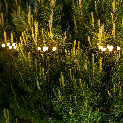 Светильник садовый USL-S-820/PM700 FIREFLIES на солнечной батарее ''Светлячки''. 6 светодиодов. Теплый белый свет. 1хАА Ni-Mh аккумулятор в/к. IP44. - фото 9