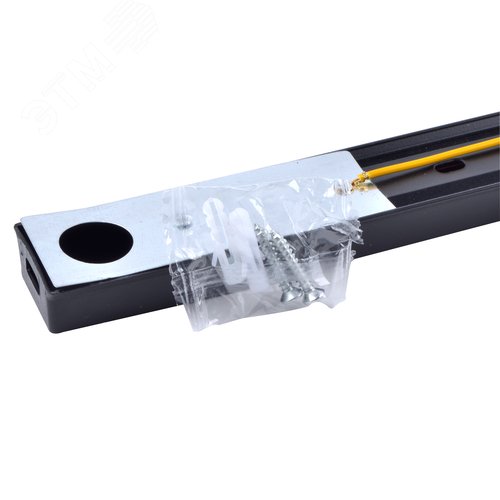 Светильник-прожектор трековый тм Volpe UBL-Q321 GU10/K BLACK SET41 , в составе набора из 4 шт., на шинопроводе 1м, с коннектором, под лампу GU10. Корпус черный - фото 3