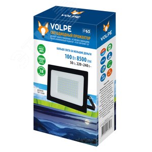 Прожектор светодиодный дневной свет 6500К ULF-Q517 100W/6500K IP65 220-240V BLACK черный корпус - фото 2