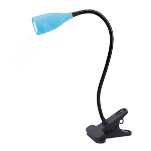 Светильник настольный светодиодный прищепка Механический выключатель ULM-D501 4W/4000K BLUE Синий - фото 1