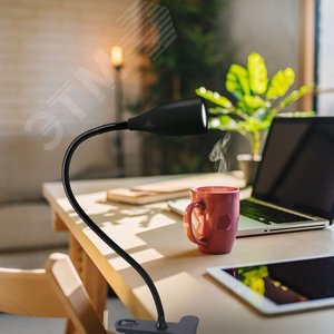 Светильник настольный светодиодный прищепка Механический выключатель ULM-D501 4W/4000K BLACK Черный - фото 2