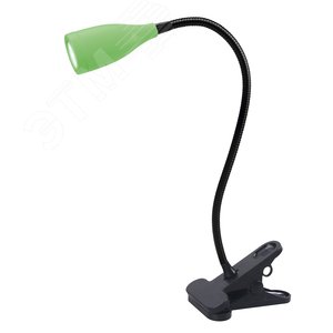 Светильник настольный светодиодный прищепка Механический выключатель UЛм-D501 4W/4000K GREEN Зеленый - фото 1