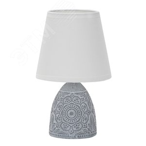 Светильник настольный декоративный под лампу Е14 40W Механический выключатель Темно-серый UML-B301 E14 DARK GREY - фото 1