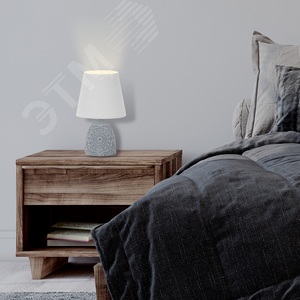 Светильник настольный декоративный под лампу Е14 40W Механический выключатель Темно-серый UML-B301 E14 DARK GREY - фото 3