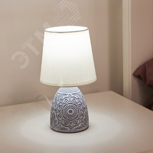 Светильник настольный декоративный под лампу Е14 40W Механический выключатель Темно-серый UML-B301 E14 DARK GREY - фото 4