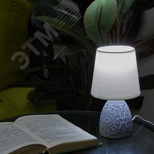 Светильник настольный декоративный под лампу Е14 40W Механический выключатель Темно-серый UML-B301 E14 DARK GREY - фото 5