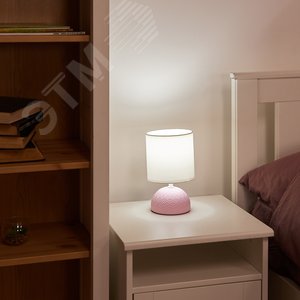 Светильник настольный декоративный под лампу Е14 40W Механический выключатель UML-B302 E14 PINK Розовый - фото 2