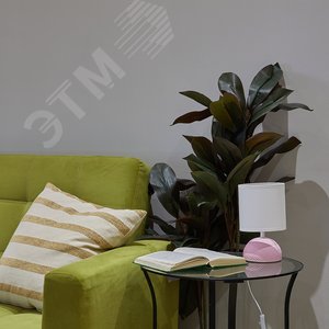 Светильник настольный декоративный под лампу Е14 40W Механический выключатель UML-B302 E14 PINK Розовый - фото 3