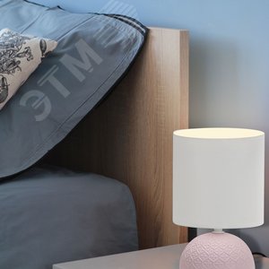 Светильник настольный декоративный под лампу Е14 40W Механический выключатель UML-B302 E14 PINK Розовый - фото 4