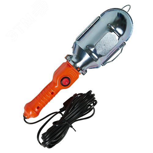 Светильник переносной под лампу Е27 UOL-C25C 60W-E27-15M IP20 ORANGE шнур 15м. выкл. на корпусе. 220В. ТМ Uniel - фото 3