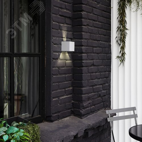 Светильник светодиодный уличный 2х3 Вт Архитектурный накладной С переключателем цвета свечения Теплый 3000K Белый 4000K Дневной 6000K) Корпус белый ULU-S55B-2x3W/3000K+4000K+6000K IP65 WHITE - фото 6