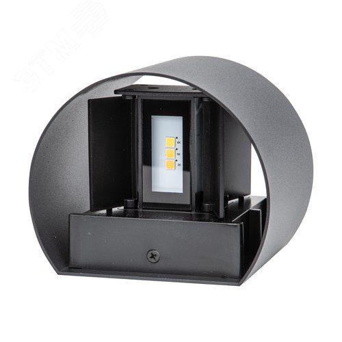 Светильник светодиодный уличный 2х3 Вт Архитектурный накладной С переключателем цвета свечения Теплый 3000K Белый 4000K Дневной 6000K Корпус черный ULU-S56B-2x3W/3000K+4000K+6000K IP65 BLACK - фото 2