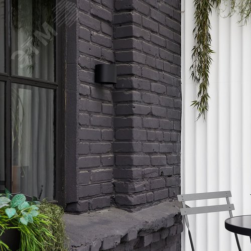 Светильник светодиодный уличный 2х3 Вт Архитектурный накладной С переключателем цвета свечения Теплый 3000K Белый 4000K Дневной 6000K Корпус черный ULU-S56B-2x3W/3000K+4000K+6000K IP65 BLACK - фото 10