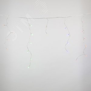 Бахрома светодиодная 2 м 48 светодиодов разноцветный свет прозрачный провод ULD-B2005-048/DTA MULTI IP20 - фото 1