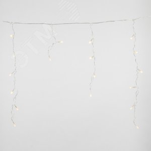 Бахрома светодиодная 2 м 48 светодиодов теплый прозрачный провод ULD-B2005-048/DTA WARM WHITE IP20 - фото 1