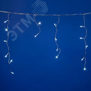 Бахрома светодиодная 2 м 48 светодиодов белый свет прозрачный провод ULD-B2005-048/DTA WHITE IP20 - фото 2