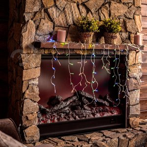 Бахрома светодиодная с эффектом мерцания 10м Соединяемая 480 светодиодов Разноцветный свет Провод прозрачный ULD-B10005-480/TTK MULTI IP44 - фото 4