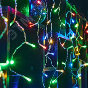 Бахрома светодиодная с эффектом мерцания 10м Соединяемая 480 светодиодов Разноцветный свет Провод прозрачный ULD-B10005-480/TTK MULTI IP44 - фото 5