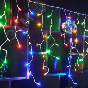 Бахрома светодиодная с эффектом мерцания 10м Соединяемая 480 светодиодов Разноцветный свет Провод прозрачный ULD-B10005-480/TTK MULTI IP44 - фото 6