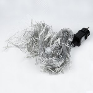 Бахрома светодиодная с эффектом мерцания 12м соединяемая 195 светодиодов синий свет прозрачный провод ULD-B12006-195/TTK BLUE IP44 - фото 6