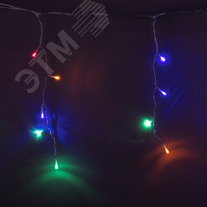 Бахрома светодиодная с эффектом мерцания 25м соединяемая 440 светодиодов разноцветный свет прозрачный провод ULD-B25006-440/TTK MULTI IP44 - фото 4