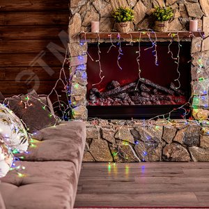 Бахрома светодиодная со статическим свечением 6м соединяемая 200 светодиодов разноцветный свет прозрачный провод ULD-B6007-200/STK MULTI IP44 - фото 5