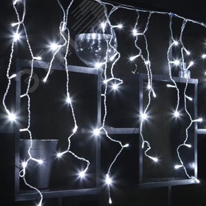 Бахрома светодиодная со статическим свечением 6м соединяемая 200 светодиодов прозрачный провод ULD-B6007-200/STK WHITE IP44 - фото 2