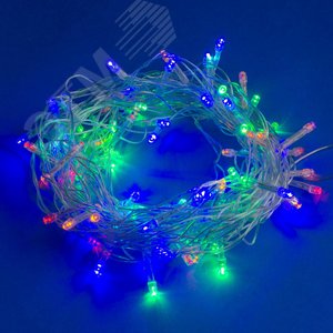 Гирлянда светодиодная 25 м соединяемая 225 светодиодов разноцветный свет прозрачный провод MULTI IP20 - фото 3