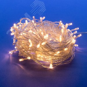 Гирлянда светодиодная 25 м Соединяемая 225 светодиодов теплый прозрачный провод ULD-S2500-225/STK WARM WHITE IP20 - фото 2