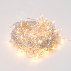 Гирлянда светодиодная 25 м Соединяемая 225 светодиодов теплый прозрачный провод ULD-S2500-225/STK WARM WHITE IP20 - фото 1