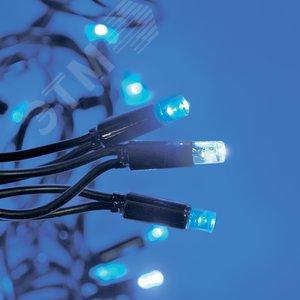 Гирлянда светодиодная с эффектом мерцания 10 м Соединяемая 120 светодиодов Синий и белый свет черный провод ULD-S1000-120/TBK BLUE-WHITE IP67 ТМ - фото 2