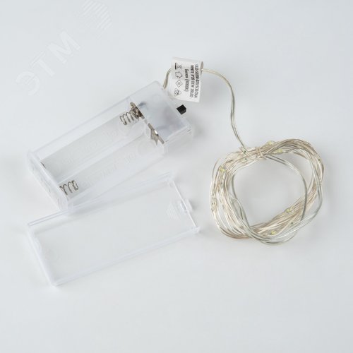 Гирлянда светодиодная Роса на батарейках 2AA не в комплекте 2 м 20 светодиодов белый свет медный провод ULD-S0200-020/SСB/2AA WHITE IP20 DEW - фото 3