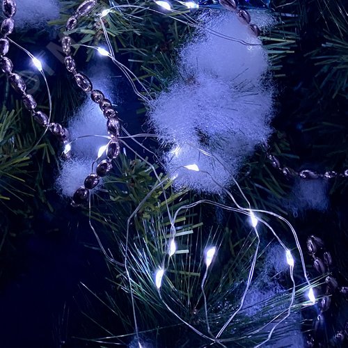 Гирлянда светодиодная Роса на батарейках 2AA не в комплекте 2 м 20 светодиодов белый свет медный провод ULD-S0200-020/SСB/2AA WHITE IP20 DEW - фото 7