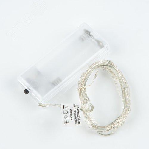 Гирлянда светодиодная Роса на батарейках 2AA не в комплекте 2 м 20 светодиодов фиолетовый свет медный провод ULD-S0200-020/SСB/2AA PURPLE IP20 DEW - фото 4