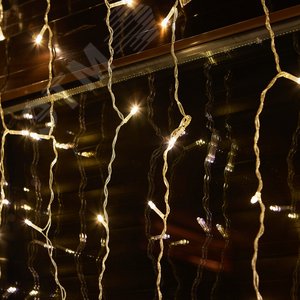 Гирлянда Занавес светодиодный 1,5х1,5 м 100 светодиодов теплый прозрачный провод ULD-C1515-100/DTA WA RM WHITE IP20 - фото 6