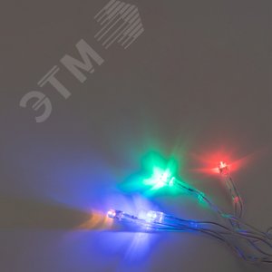 Гирлянда Занавес светодиодный 1,5х1,5 м 100 светодиодов разноцветный свет прозрачный провод ULD-C1515-100/DTA MULTI IP20 - фото 3