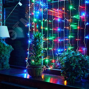 Гирлянда Занавес светодиодный 3х2 м 160 светодиодов разноцветный свет прозрачный провод ULD-C3020-160/DTA MULTI IP20 TM - фото 3