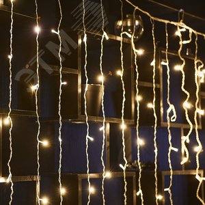 Гирлянда Занавес светодиодный 3х2 м 160 светодиодов теплый белый свет прозрачный провод ULD-C3020-160/DTA WARM WHITE IP20 TM - фото 4