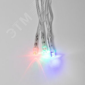 Гирлянда Занавес светодиодный с эффектом мерцания 3х2 м 264 светодиода разноцветный свет прозрачный провод MULTI IP44 - фото 2