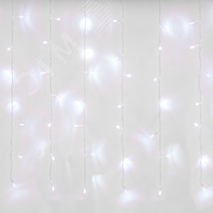 Изображение товара Гирлянда Занавес светодиодный с эффектом мерцания 3х2 м 264 светодиода белый свет прозрачный провод ULD-C3020-264/TTK WHITE IP44 TM (шт)