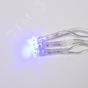 Гирлянда Занавес светодиодный с эффектом мерцания 3х2 м 264 светодиода синий свет прозрачный провод ULD-C3020-264/TTK BLUE IP44 TM - фото 3