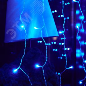 Гирлянда Занавес светодиодный с эффектом мерцания 3х2 м 264 светодиода синий свет прозрачный провод ULD-C3020-264/TTK BLUE IP44 TM - фото 5