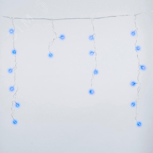Бахрома светодиодная 2 м 48 светодиодов синий свет прозрачный провод ULD-B2005-048/DTA BLUE IP20 - фото 1