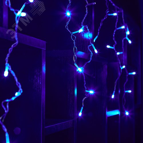 Бахрома светодиодная 2 м 48 светодиодов синий свет прозрачный провод ULD-B2005-048/DTA BLUE IP20 - фото 9