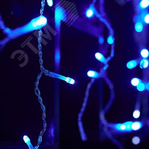 Бахрома светодиодная с эффектом мерцания 25м соединяемая 440 светодиодов синий и белый свет прозрачный провод ULD-B25006-440/TTK BLUE-WHITE IP44 - фото 5