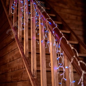 Бахрома светодиодная с эффектом мерцания 25м соединяемая 440 светодиодов синий и белый свет прозрачный провод ULD-B25006-440/TTK BLUE-WHITE IP44 - фото 6