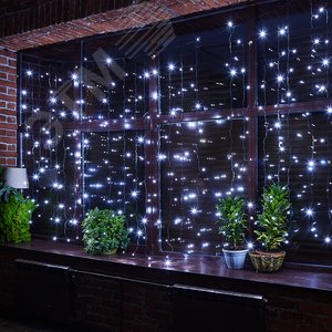 Гирлянда Занавес светодиодный с эффектом мерцания 3х2 м Соединяемый 384 светодиода белый свет черный провод ULD-C3020-384/TBK WHITE IP67 TM - фото 3