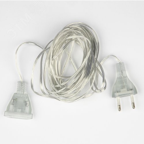Изображение товара Удлинитель для подключения гирлянд 5м 100 Вт Тип Y25 прозрачный UCX-Y25/100W-500 CLEAR (шт)