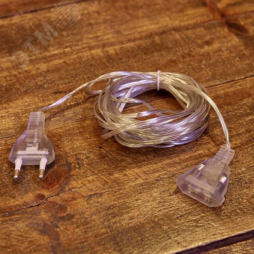 Удлинитель для подключения гирлянд 5м 100 Вт Тип Y25 прозрачный UCX-Y25/100W-500 CLEAR - фото 3